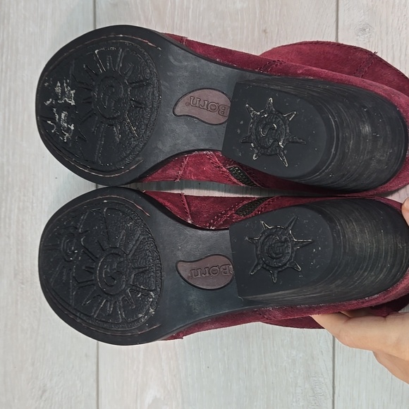 Born Women's Suede Ankle Boots Heels Moto Shoes Sz 10M - Picture 12 of 12